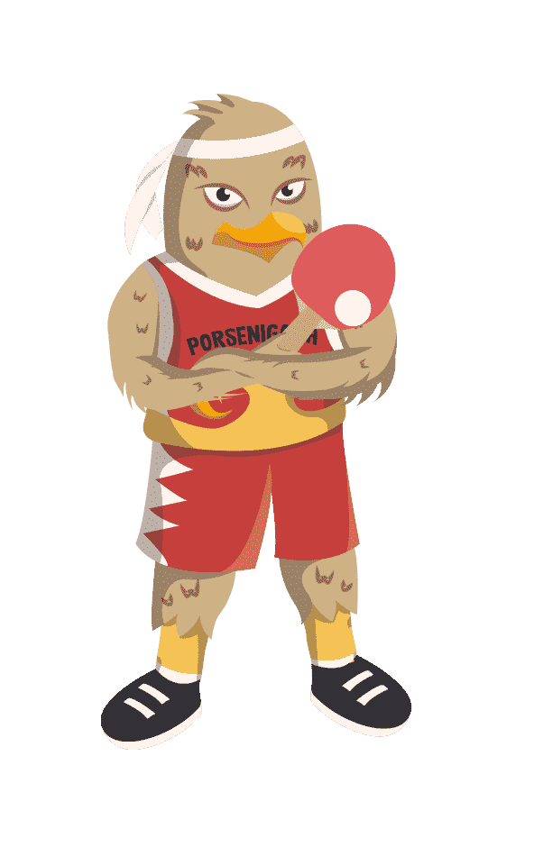 Maskot Olahraga Tenis Meja