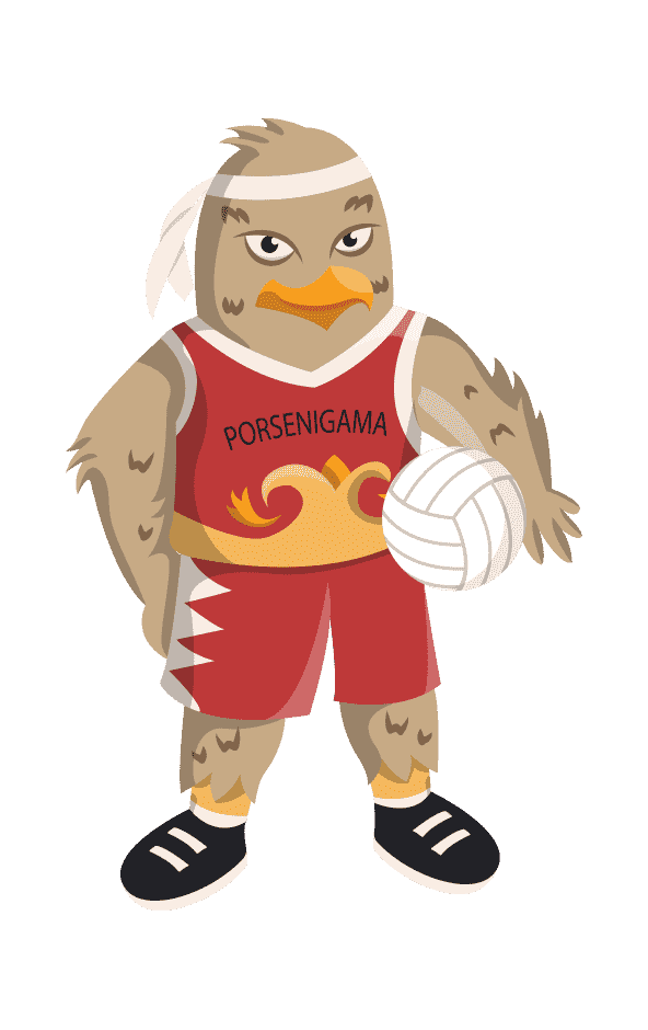 Maskot Olahraga Voli